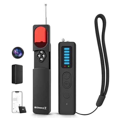 Hidden Camera Detectors - 2025 Advanced Camera Detector, Hidden Device GPS Detector, Bug Detector, Camera Detector for Hotels, Travel, Office, 5 Levels Sensitivity (Black)