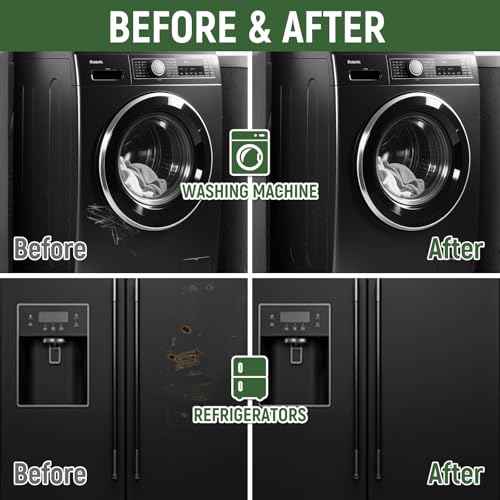 Black Touch Up Paint forElectrical appliancesl, metal, wood, floor, appliance maintenance, refrigerator, dishwasher, dryer, washing machine, microwave oven and other household appliances high-gloss paint repaint. 1.5 Fl Oz