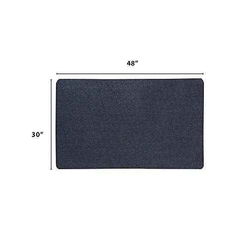 VersaTex Multi-Purpose Rubber Floor Mat for Indoor or Outdoor Use, Utility Mat for Entryway, Home Gym, Exercise Equipment, Tool Box Liner, Garage, Under-Sink, Patio, and Door Mat; 30" x 48", Black