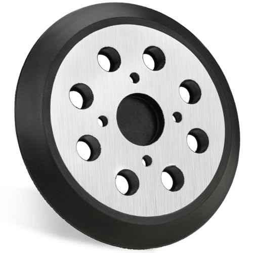 5" 8 Hole Hook & Loop Orbital Sander Metal Pad Compatible with Ryobi PCL406 RS240 RS280 RS280VS RS281VS RS290 P410 P411 Random Orbital Sander Replacement Part for Ryobi # 030157001018