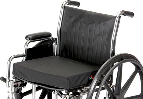 NOVA Medical Products Gel & Memory Foam Seat & Wheelchair Cushion in 8 Sizes (from 16” x 16” to 18” x 24” Extra Wide), Comfortable & Durable Everyday Seat Cushion with Removable Water Resistant Cover, 2” or 3” Thick, Black