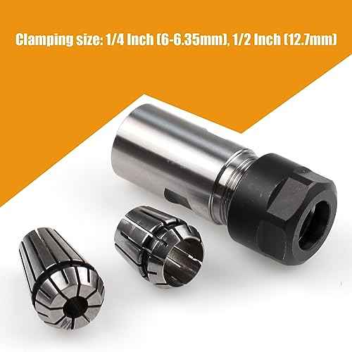 5/8"-11 Thread Angle Grinder Extension Shaft Set Electric Drill Conversion Collets Adapter Woodworking Tool Accessories Include Spring Collet 1/4" & 1/2" 3PCS