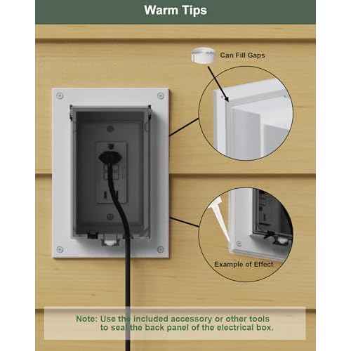 DBVR1W-1 Low Profile Electrical Outlet Box, Outdoor Recessed Outlet Box for Wet Location, Recessed Non-Metallic Exterior Outlet Box with 2 Weatherproof Covers, Vertical, 1-Gang, 2 Pack