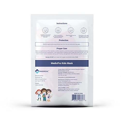 PandMedic Kids Face Mask | Comfortable Face Mask for Kids | Face Covering Face Masks for Kids