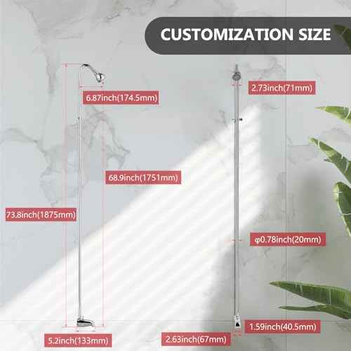 Convertor Shower Unit Spout-Type Add-On Tub Shower Conversion Kit Polished Chrome