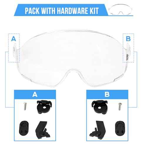Aolamegs ANSI Z87 Safety Hard Hat Visor-OSHA Construction Hard Hat Accessories,Safety Helmet Goggle Replacement,Eye Protector