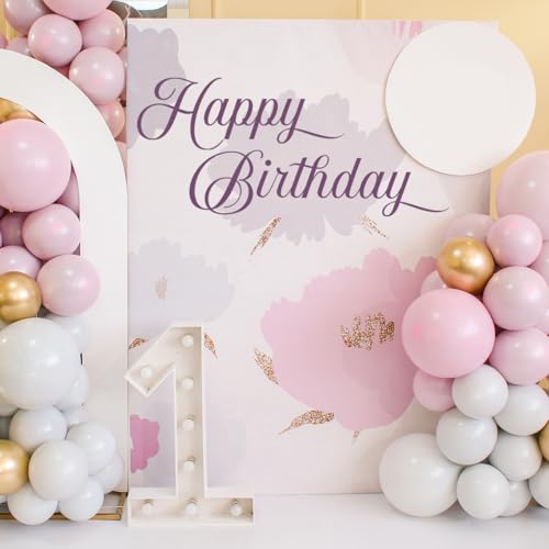 Happy Birthday Decal - Purple Happy Birthday Sign for Balloons Arch,Party Decor