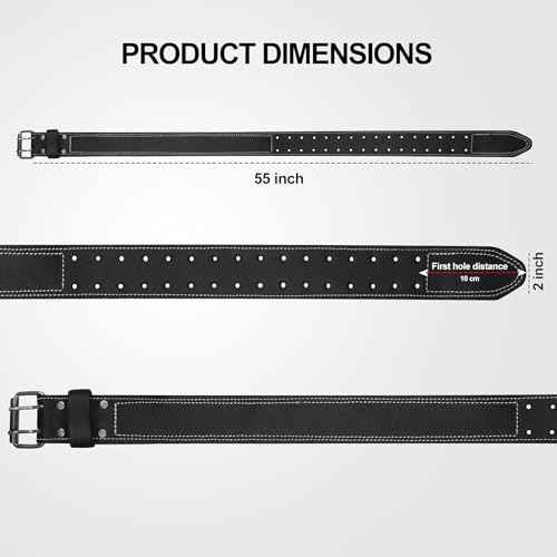 FUERI Tool Belt Heavy Duty Black Leather Utility Belts for Bags Construction Carpenters Electricians Framers Ironworkers Men Pouches Suspenders Women