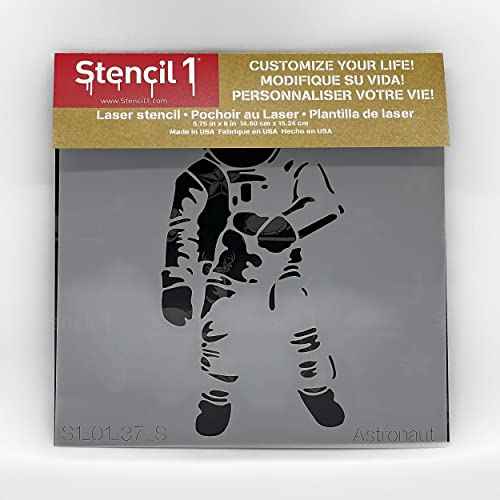 Stencil1 Astronaut Stencil, 5.7 x 6 inches | Reusable Stencils, Space Hollow, Portable Paper, Cartoon, DIY for Wall Makeover