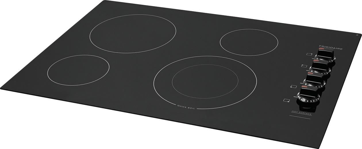 Frigidaire FFEC3025UB 30 Inch Electric Smoothtop Style Cooktop with 4 Elements in Black
