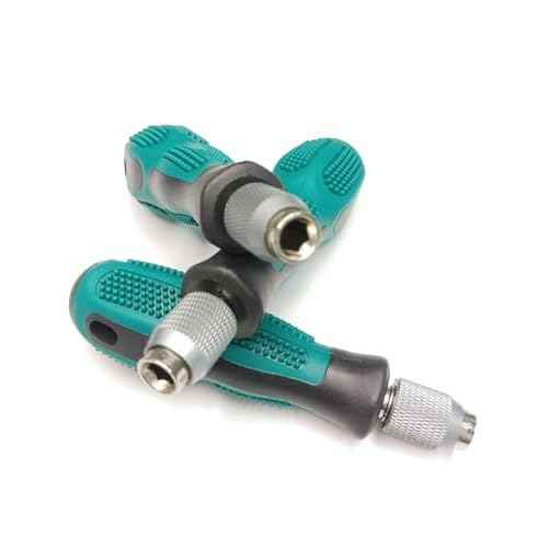 Bit Driver Handle,2 Pieces 1/4 inch Hex Quick Release Change Handle,6.35mm Hex Screwdriver Bit Holder Handle Set with Non-slip Handle Screwdriver Bit Holder