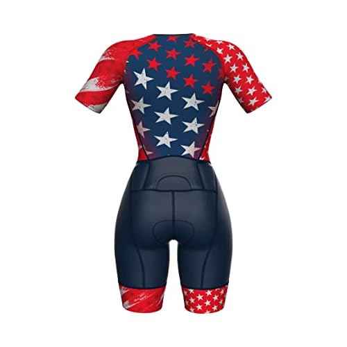 Sparx Aero Triathlon Suit Women Short Sleeve Tri Suit Women Running Swimming Cycling Skinsuit