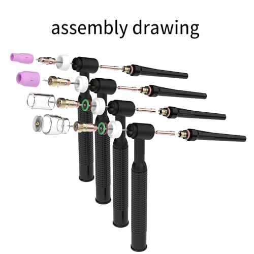 123 Pcs TIG Welding Torch Kit - Alumina Nozzle, Collets, Stubby Gas Lens #12 Heatproof Glass Cup, Consumables for WP-17/18/26