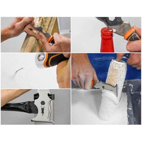ROLLINGDOG 14-IN-1 Painter's Tool, Stainless Paint Scraper, Paint Roller Cleaner, Putty Knife, Multi-Use Painters Tool