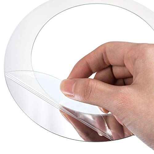Shappy 72 Pieces Removable Round Mirror Wall Decal Circle Wall Mirror Stickers Silver Acrylic Decals for Living Room Bedroom Home Wedding Office Home Decor, 2.5-13.5 cm