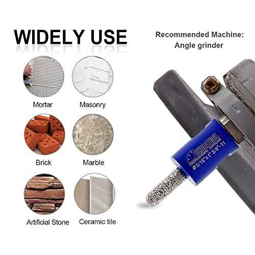 SHDIATOOL Diamond Mortar Raking Bit 5/16-inch x 4-inch and 5/16-inchx1-inch for Brickwork Joint Mortar Removal and Tuck Pointing Granite Marble Masonry Stone (2 Pack)