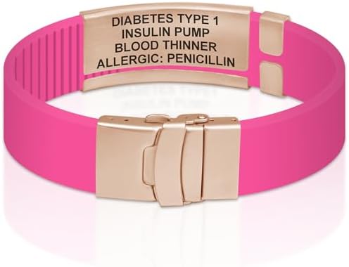 Divoti Custom Engraved Medical Alert ID Bracelet – Dual-Sided Laser Etching, Silicone Wristband, Stainless Steel Security Clasp – Adjustable & Trim-to-Fit – Emergency Medical Info Band for Men & Women