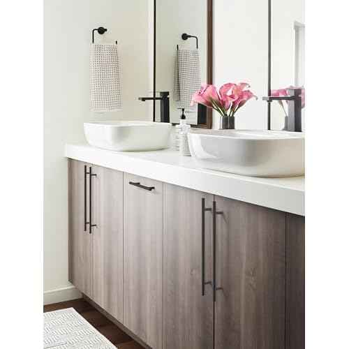 Amerock Bar Pulls 5-1/16 inch (128mm) Center-to-Center Matte Black Cabinet Pull - 10 Pack, 10BX40517MB