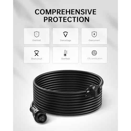 for Milwaukee Part 48-76-4008 Quik-lok 16.4FT 3 Wire Grounded Power Cord Replacement for Milwaukee Quik Lok Cord 48-76-3008