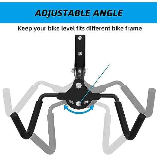Foldable Bike Wall Mount Rack, Bicycle Rack Storage, Horizontal Bicycle Storage Hanger Adjustable Bike Hanging Hook, Heavy Duty Bike Rack Hook Holder Mounted Garage Indoor or Home £¨2 Pack£©