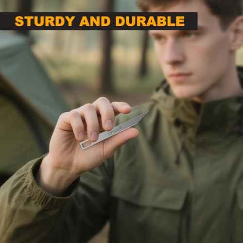 Keychain Pry Bar, Gifts for Men Brother, EDC Gear Multitool with Box Cutter, Cool Stuff, Christmas Stocking Stuffers for Men, Ideal Gifts for Dad Uncle Who Has Everything
