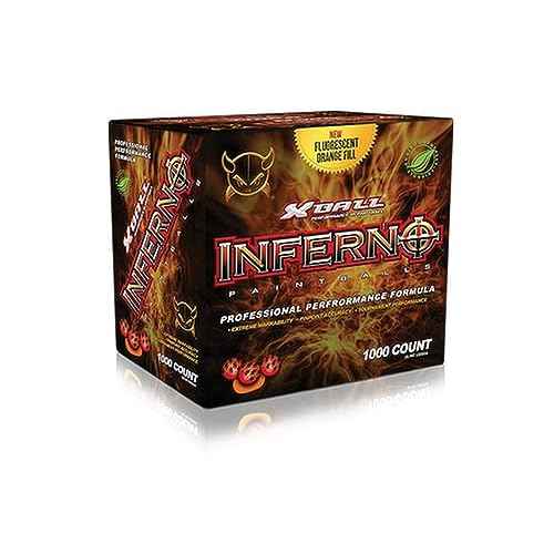 Xball Inferno 68 Caliber 1,000ct Paintballs, Orange Fill