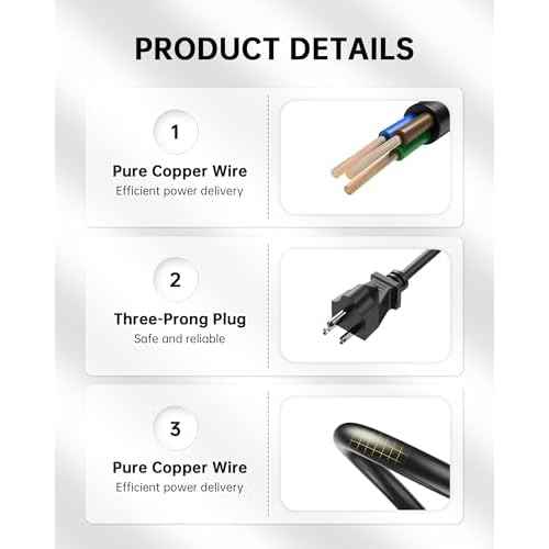 for Milwaukee Part 48-76-4008 Quik-lok 16.4FT 3 Wire Grounded Power Cord Replacement for Milwaukee Quik Lok Cord 48-76-3008