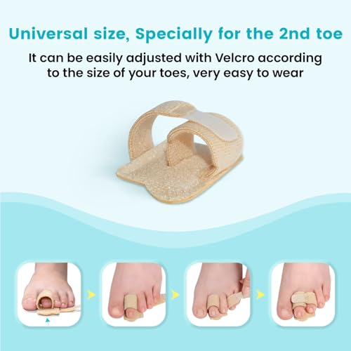Hammer Toe Straightener Corrector Wrap for Women & Men, Hammer Toe Splint Support - 4 in package