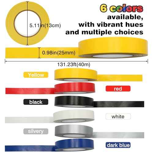Multi Purpose Red Duct Tape 1 Inch X 44 Yards, Heavy Duty Strong Adhesive Tape, No Residue, Waterproof All Weather, Tear by Hand, Industrial Repairs.