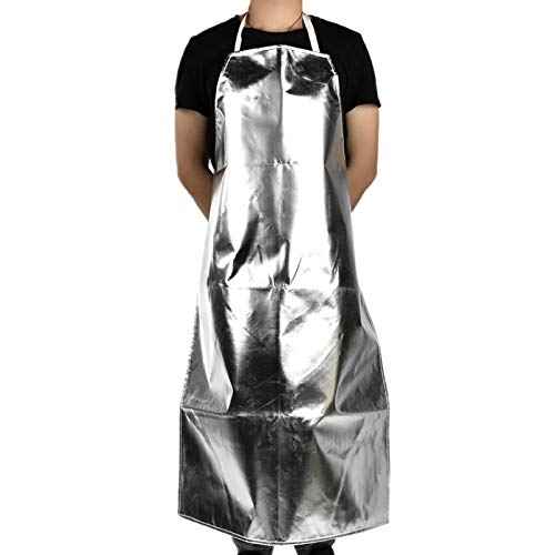Heat Resistant Apron, Aluminum Foil Apron 1000¡ÆC Heat Resistant Apron High Temperature Resistant Working Apron