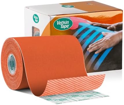 VetkinTape Displaybox | 6 Uncut Rolls 3.9" X 16' | Orange | Equine & Canine Kinesiology Tape | Kinesiology Tape for Veterinary Purposes | Available Colors: Black, Blue, Red, Orange (Orange)