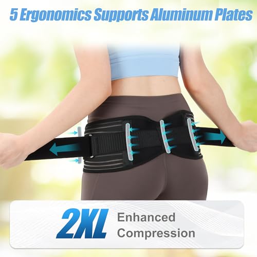 Sacroiliac SI Joint Hip Belt for Sciatica, Lower Back, Leg & Pelvic Pain Relief - Adjustable Sacroiliac Belt Support Brace for Women and Men (Black)