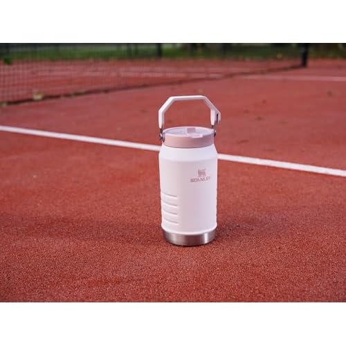 Stanley IceFlow 2.0 Flip Straw Jug with Handle 96 oz | Twist On Lid and Flip Up Straw | Leakproof for Travel and Sports | Insulated Stainless Steel |BPA-Free | Rose Quartz