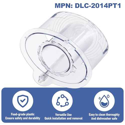 14-cup Large Pusher DLC-2014PT1 and Small Pusher DLC-2014SPT1-1, Compatible 4 Locking Tabs DLC-005AGTXT1 Bowl and DFP-14NWBCT1X Cover, Food Processor Parts Replacement Fits DFP-14 DLC-2014