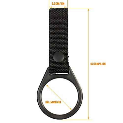 ROCOTACTICAL Police Night Stick Ring Holder, D/C Cell Web Flashlight Holder for Duty Belt, Slide-on Style