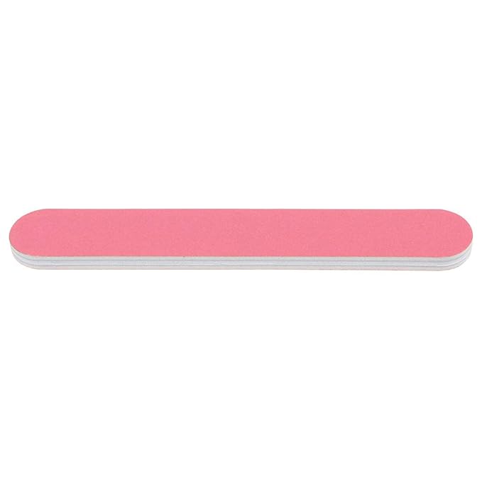 ForPro Professional Collection Mini Foam Board, Double-Sided Nail File, 280/400 Grit, 3.5” L x .5” W, Pink, 50-Count