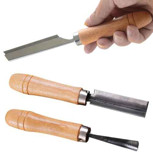 12Pcs Wood File Handles, 6Pcs Large Wood Handle for 10"-12" File and 6Pcs Medium Wood Handle for 6"-8" File, Screwdriver Hand Drill File Handle with Metal Collars, Round Hole Small Wooden Handle