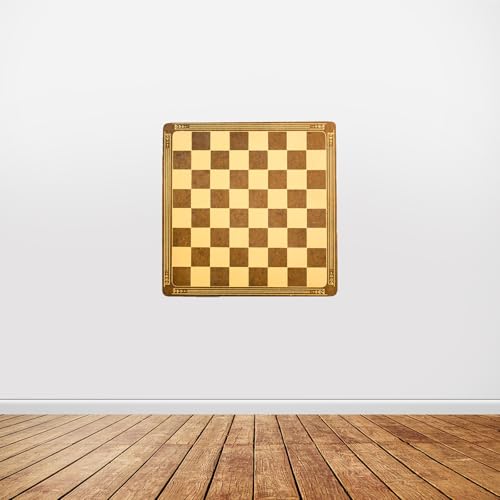 Chessboard Wall Decal, 16.3"x16.3" Self-Adhesive Vinyl Chess Sticker for Tabletop, Kids Room, & Game Room Decor, Removable Checkered Art for Chess Enthusiasts