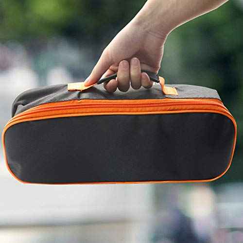 Vacuum Cleaner Tool Bag, Car Cleaner Storage Bag Portable Pouch Car Vacuum Cleaner Tool Bag Zipper Closure Storage Case Durable(Black,Size:36.5 x 11 x 13 cm)