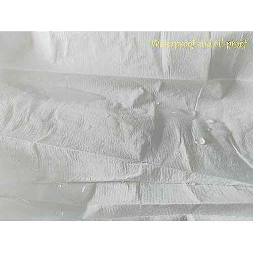 ZMDREAM Hazmat Sleeves Covers Arm Protector with Elasticated Ends White for Painting Tatoo Cleaning 13/16 inches Pack of 100