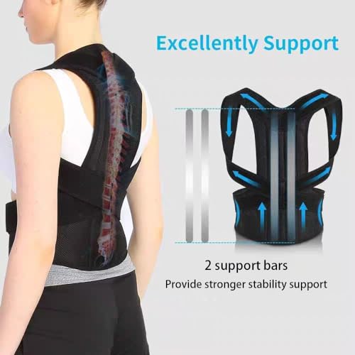 Posture Corrector for Women and Men,for Preventing Hunchback Upper Back Brace, Adjustable Back Straightener for Providing Pain Relief From Neck,Back & Shoulder，Shoulder Posture Brace(XL)