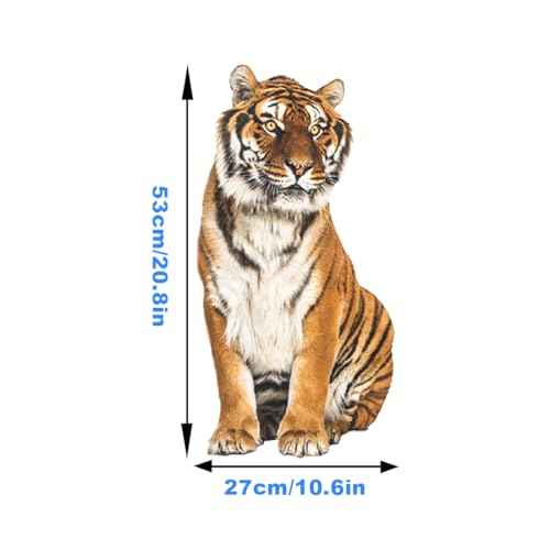 ELANE Tiger Wall Decor - 2 Sheets of Decals and Stickers for Kids, Baby, Bedroom, Bathroom, Living Room