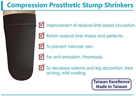 Prosthetic Stump Shrinkers–Above Knee, 35cm, Compression, Amputee Socks, 20-30, Daily use, Taiwan Excellence 2XL