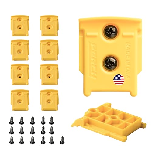 PERCH 9 Pack Tool Holder Wall Mount for DeWalt 20v/60v Cordless Tools - Snap Fit Drill Hanger With 18 Screws - Easy to Install, Screw in and Lock