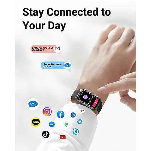 Health Fitness Tracker with 24/7 Heart Rate, Blood Oxygen, Blood Pressure, Sleep Tracker, 5ATM Waterproof Activity Trackers with Step Tracker, Pedometer (S & L Bands Included)