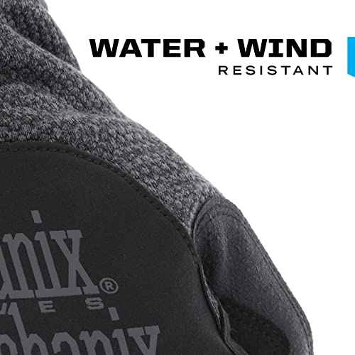 Mechanix Wear: ColdWork Original Winter Work Gloves with Secure Fit, Equipped with 40g 3M Thinsulate, Wind + Water Resistant, Touch Capable Winter Gloves, For Mild cold weather (Black/Gray, Large)