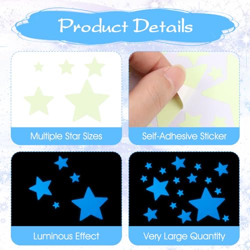 Giantree Glow in The Dark Stars Wall Stickers - 469 Pcs, Perfect for Kids' Nursery, Bedroom & Living Room