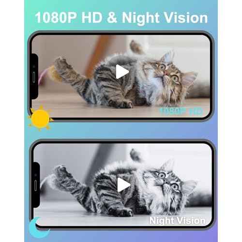 Mini Camera Wireless 1080P Wi-Fi Hidden Camera for Indoor Security Pet Monitoring, Motion Detection & Night Vision Nanny Cam Pet Cameras