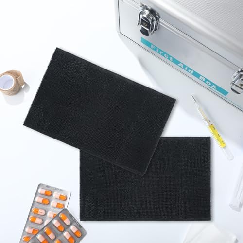 Geiserailie 4 Pcs Extender Strap Reusable Ice Belt Extender Strap Multipurpose Elastic Hook and Loop Extension for Ice Pack Black Back/Knee/Ankle Braces, Vests, Wraps, and Belts (6 x 9 Inch)