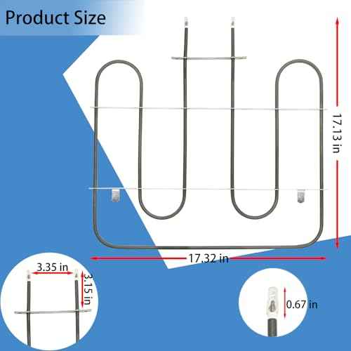W10207398 Element-Bake Oven Heating Element Replacement Oven Bake Element Compatible for WPW10207398 W10207398 9760768 PS11750370
